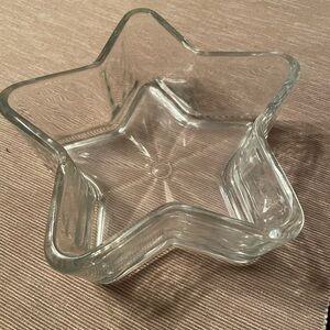 Libbey Star-Shaped Glass Bowl – 6” x 2” Clear Heavy Glass